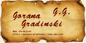 Gorana Gradinski vizit kartica
